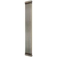 Monstershop Traditional 2 Column Radiator - 1800 x 290mm - Raw Metal in Silver