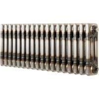 Monstershop Traditional 3 Column Radiator - 300 x 830mm - Raw Metal in Silver