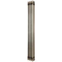 Monstershop Traditional 3 Column Radiator - 1500 x 200mm - Raw Metal in Silver