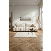 Allure Bath Fashions Softie Short Pile Faux Fur Rug - Large Modern Living Room Bedroom Rug in Cream | Size: 120 cm x 170 cm