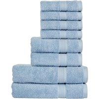CHRISTY 'Serene' Soft Tone 100% Combed Cotton 8 Piece Towel Bale in Pale Blue
