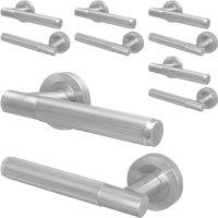 AFIT Satin Door Handle Satin Nickel Internal Lever On Rose Handle 5 Pack in Silver | Size: 150mm x 150mm
