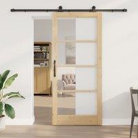 Berkfield Home Sliding Door with Hardware Set 'ORKDAL'93x211 cm in Beige | Size: 93x211 cm