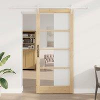Berkfield Home Sliding Door with Hardware Set 93x211 cm Solid Wood Pine