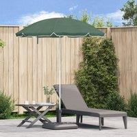 Berkfield Home Beach Parasol with Metal Pole Green 161x193 cm Polyester
