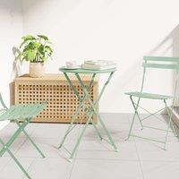 Berkfield Home Folding Garden Table Light Mint 50x71 cm Steel in Green | Size: 50x71 cm