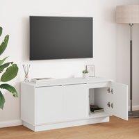 Berkfield Home TV Cabinet White 100x38x49 cm Engineered Wood | Size: 100 x 38 x 49 cm