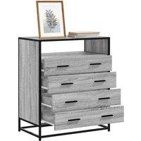 Berkfield Home Drawer Cabinet Grey Sonoma 70x41x83.5 cm Engineered Wood