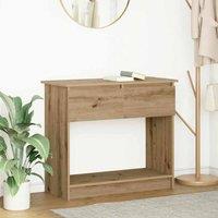 Berkfield Home Console Table with Drawers Artisan Oak 85.5x38.5x74.5 cm in Brown