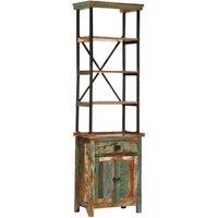 Berkfield Home Highboard 55x30x180 cm Solid Wood Reclaimed in Brown | Size: 55 x 30 x 180 cm