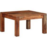 Berkfield Home Coffee Table 60x60x35 cm Solid Wood Acacia in Brown | Size: 60 x 60 x 35 cm