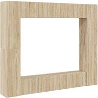 Berkfield Home 8 Piece TV Cabinet Set Sonoma Oak Engineered Wood in Light Brown
