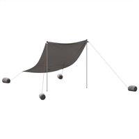 Berkfield Home Beach Canopy with Sand Anchors Grey 214x236 cm