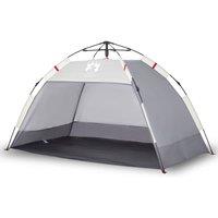 Berkfield Home Beach Tent 2-Person Grey Quick Release Waterproof