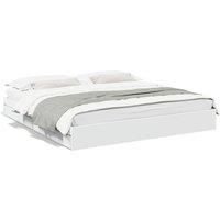 Berkfield Home Bed Frame with Drawers without Mattress White 200x200 cm