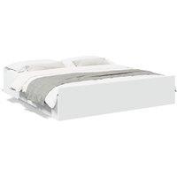 Berkfield Home Bed Frame with Drawers without Mattress White 200x200 cm