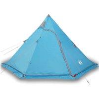 Berkfield Home Camping Tent Tipi 5-Person Blue Waterproof