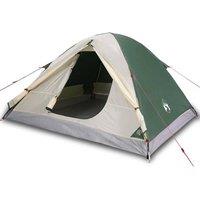 Berkfield Home Camping Tent Dome 3-Person Green Waterproof