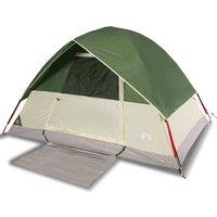 Berkfield Home Camping Tent Dome 4-Person Green Waterproof