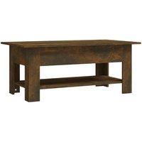 Berkfield Home Coffee Table Smoked Oak 102x55x42 cm Engineered Wood in Brown | Size: 102 x 55 x 42 cm