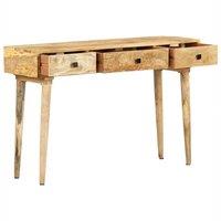 Berkfield Home Console Table 115x35x76 cm Solid Mango Wood in Brown | Size: 115 x 35 x 76 cm