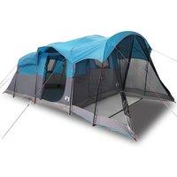 Berkfield Home Family Tent Tunnel 8-Person Blue Waterproof