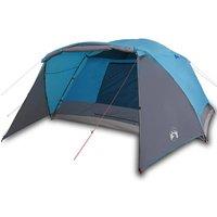 Berkfield Home Family Tent with Porch 6-Person Blue Waterproof