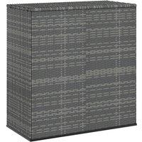 Berkfield Home Garden Cushion Box PE Rattan 100x49x103.5 cm Grey