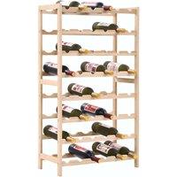 Berkfield Home Wine Rack Cedar Wood 57.5x28x102 cm in Light Tan