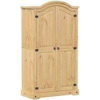 Berkfield Home Wardrobe Corona 102x52x186 cm Solid Wood Pine in Light Tan | Size: 102 x 52 x 186 cm