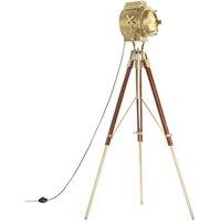 Berkfield Home Tripod Floor Lamp Solid Mango Wood 193 cm in Brown