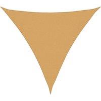 Berkfield Home Sunshade Sail 160 g/m Triangular Sand 3x3x3 m HDPE in Light Tan