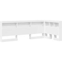 Berkfield Home Storage Headboard with Shelf with Headboard with Storage White 80
