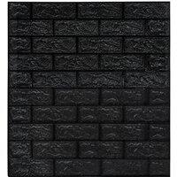 Berkfield Home Realistic 3D Wallpaper Bricks Self-adhesive 20 pcs Black