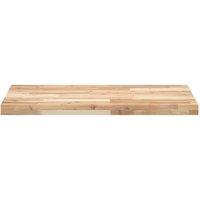 Berkfield Home Versatile Bathroom Vanity Top Untreated 100x50x4 cm Solid Wood Acacia in Brown | Size: 100 x 50 x 4 cm