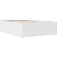 Berkfield Home Modern Bed Frame without Mattress White 120x200 cm | Size: Small Double
