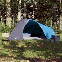 Berkfield Home Modern Camping Tent Dome 4-Person Blue Waterproof