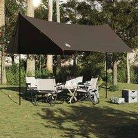Berkfield Home Comfortable Camping Tarp Brown 438x376x212 cm Waterproof | Size: 438 x 376 x 212 cm