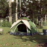 Berkfield Home Modern Camping Tent Dome 3-Person Green Quick Release