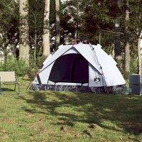 Berkfield Home White Camping Tent Dome 2-Person White Blackout Fabric Quick Release