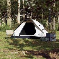 Berkfield Home White Camping Tent Dome 2-Person White Blackout Fabric Waterproof