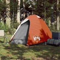 Berkfield Home Modern Camping Tent Dome 2-Person Orange Waterproof