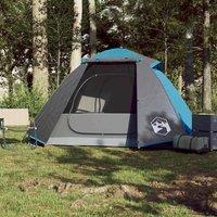 Berkfield Home Modern Camping Tent Dome 2-Person Blue Waterproof