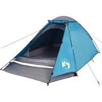 Berkfield Home Modern Camping Tent Dome 2-Person Blue Waterproof