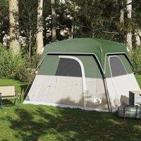 Berkfield Home Modern Camping Tent Cabin 4-Person Green Waterproof