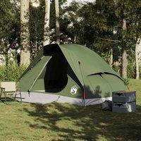 Berkfield Home Modern Camping Tent Dome 4-Person Olive Green Waterproof