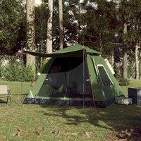 Berkfield Home Modern Camping Tent Dome 5-Person Green Quick Release