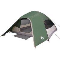 Berkfield Home Modern Camping Tent Dome 4-Person Green Waterproof