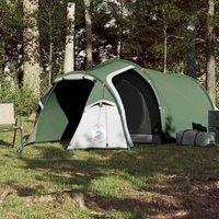 Berkfield Home Modern Camping Tent Tunnel 3-Person Green Waterproof