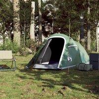 Berkfield Home Modern Camping Tent Tunnel 2-Person Green Waterproof